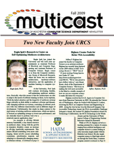 Two New Faculty Join URCS Fall 2009