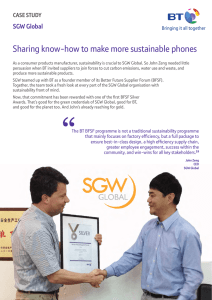 Sharing know-how to make more sustainable phones SGW Global CASE STUDY