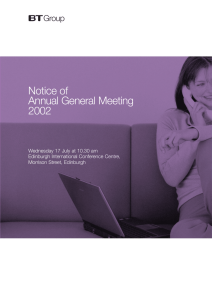 Notice of Annual General Meeting 2002 Group