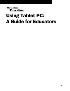 Using Tablet PC: A Guide for Educators m