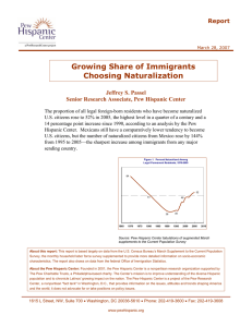 Growing Share of Immigrants Choosing Naturalization Report