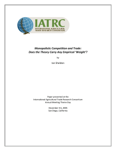 Monopolistic Competition and Trade: Does the Theory Carry Any Empirical ‘Weight’?