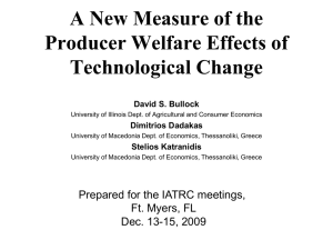 A New Measure of the Producer Welfare Effects of Technological Change