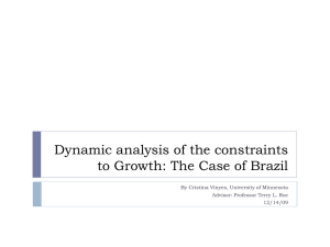 Dynamic analysis of the constraints to Growth: The Case of Brazil