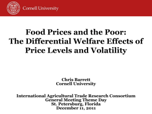 Food Prices and the Poor: The Differential Welfare Effects of