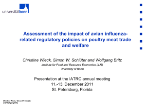 Assessment of the impact of avian influenza- and welfare