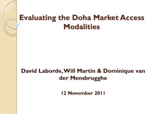 Evaluating the Doha Market Access Modalities der Mensbrugghe