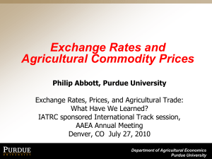 Exchange Rates and Agricultural Commodity Prices