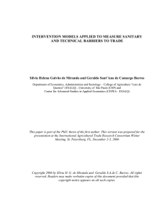 INTERVENTION MODELS APPLIED TO MEASURE SANITARY AND TECHNICAL BARRIERS TO TRADE