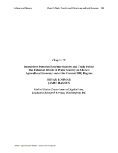 Chapter 13:  Interactions between Resource Scarcity and Trade Policy: