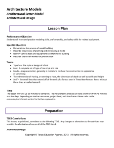 Architecture Models Architectural Letter Model Architectural Design Lesson Plan