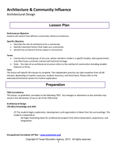 Architecture &amp; Community Influence Architectural Design Lesson Plan