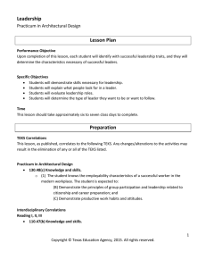 Leadership  Practicum in Architectural Design