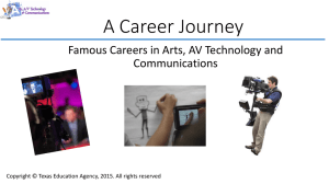A Career Journey Famous Careers in Arts, AV Technology and Communications