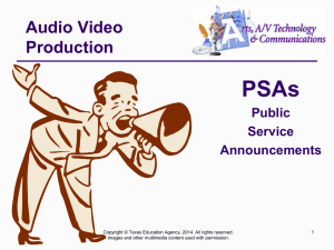 PSAs Audio Video Production Public