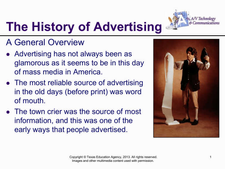 The History Of Advertising A General Overview