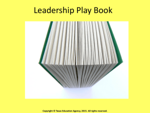 Leadership Play Book