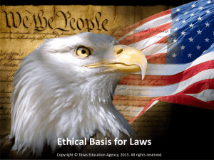 Ethical Basis for Laws