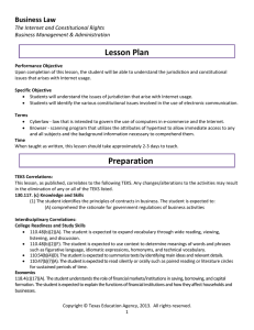 Lesson Plan Business Law  The Internet and Constitutional Rights  Business Management &amp; Administration 