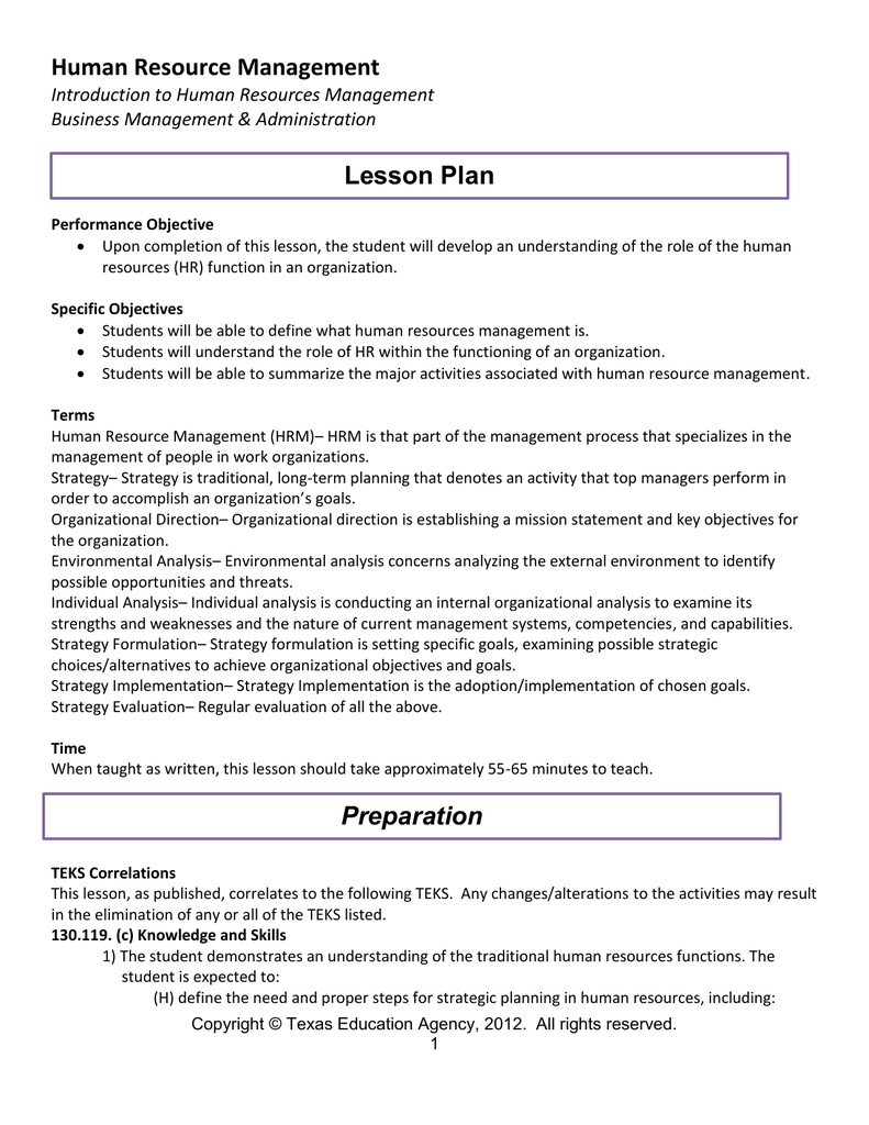 business presentation lesson plan