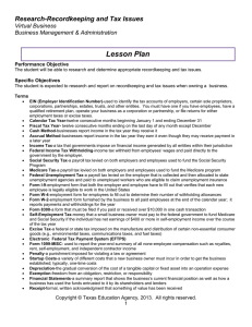 Lesson Plan Research-Recordkeeping and Tax Issues Virtual Business Business Management &amp; Administration