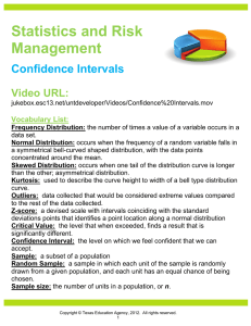 Statistics and Risk Management Confidence Intervals Video URL: