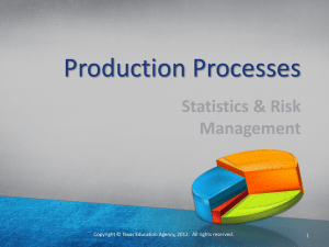 Production Processes Statistics &amp; Risk Management