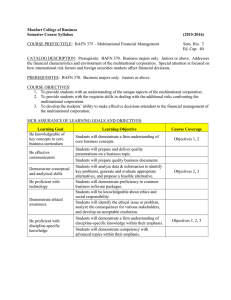 Monfort College of Business Semester Course Syllabus (2015-2016)