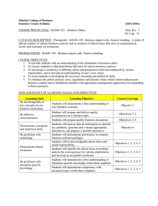 Monfort College of Business Semester Course Syllabus (2015-2016)