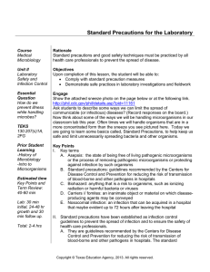 Standard Precautions for the Laboratory