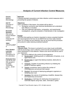 Analysis of Current Infection Control Measures