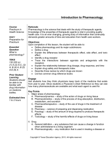 Introduction to Pharmacology