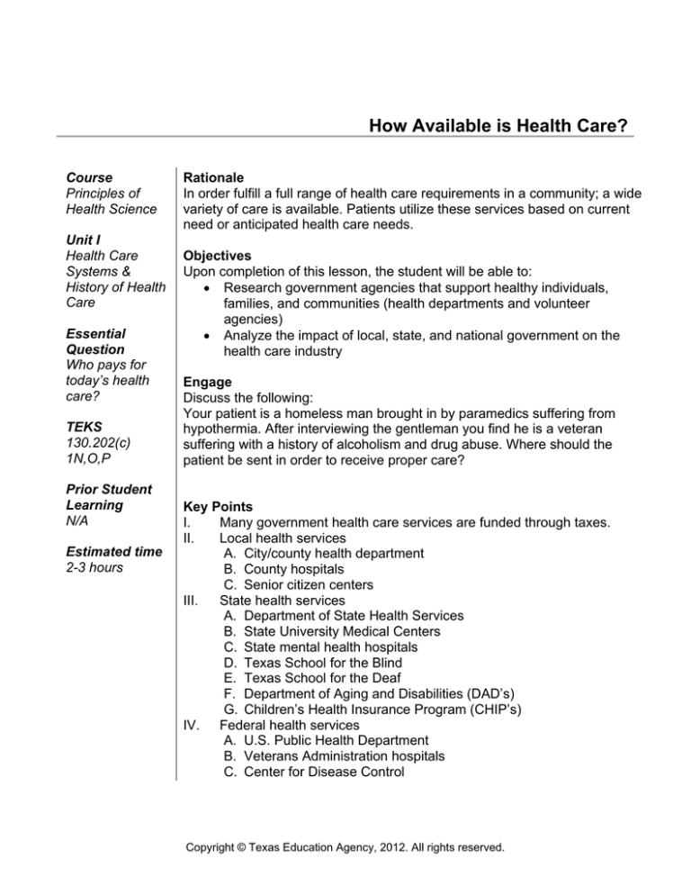 how-available-is-health-care