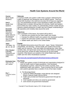 Health Care Systems Around the World