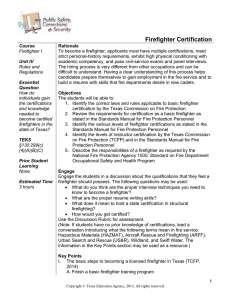 Firefighter Certification