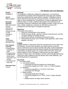 Fire Stream and Line Selection