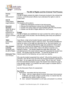 The Bill of Rights and the Criminal Trial Process