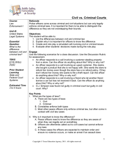 Civil vs. Criminal Courts