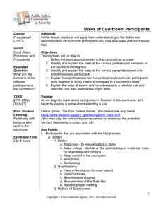 Roles of Courtroom Participants