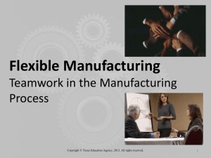 Flexible Manufacturing Teamwork in the Manufacturing Process 1