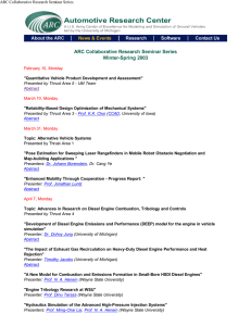 ARC Collaborative Research Seminar Series Winter-Spring 2003