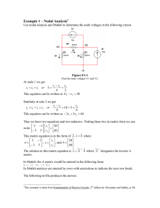 Example 1 – Nodal Analysis