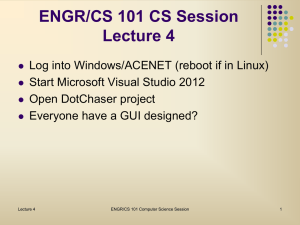 ENGR/CS 101 CS Session Lecture 4