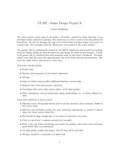 CS 497 - Senior Design Project II Poster Guidelines