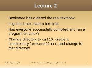 Lecture 2