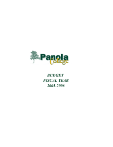 BUDGET FISCAL YEAR 2005-2006