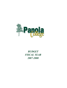 BUDGET FISCAL YEAR 2007-2008