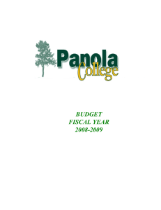 BUDGET FISCAL YEAR 2008-2009