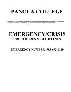 PANOLA COLLEGE