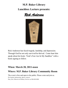 Rick Anderson M.P. Baker Library Lunchbox Lecture presents: